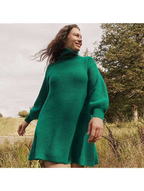 J.Crew Wool and recycled-cashmere turtleneck sweater-dress