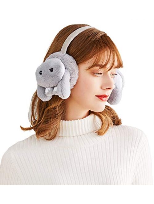 Lovful Women's Lovely Rabbit Padded Headband Earmuffs Cooler Season Ear Warmers