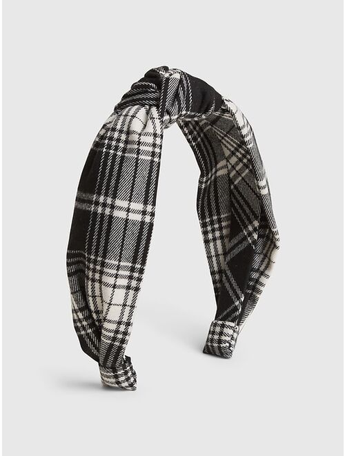 GAP Kids Plaid Tie-Knot Headband