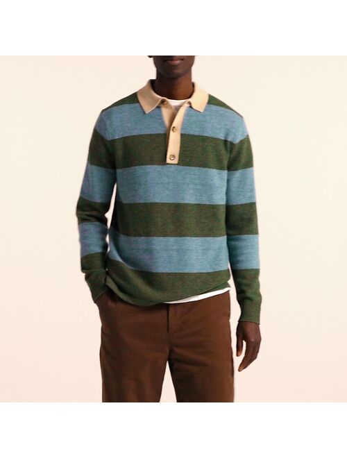 J.Crew Rugged merino rugby sweater in stripe