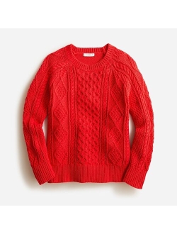 Boys' cable-knit fisherman sweater