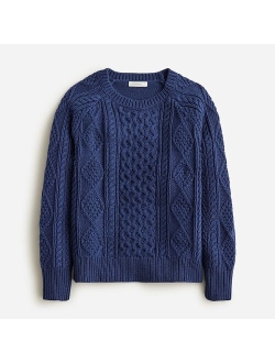 Boys' cable-knit fisherman sweater