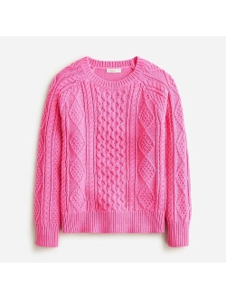 Boys' cable-knit fisherman sweater