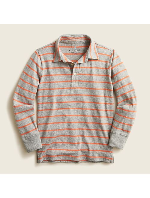 J.Crew Boys' long-sleeve polo shirt in slim stripe