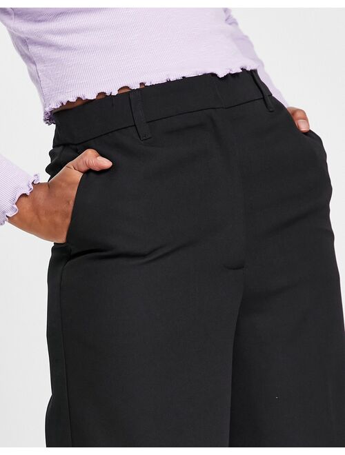 New Look tailored wide leg pant in black