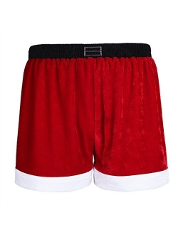 Freebily Men's Christmas Holiday Fancy Boxer Shorts Santa Cosplay Underwear