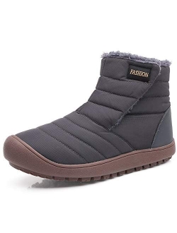 Dacomfy Men's Winter Boots Fur Lined Snow Boots Waterproof Outdoor Slip-on Sneakers Anti-Slip Warm Winter Shoes