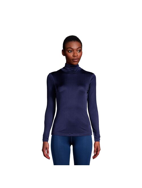 Petite Lands' End Silk Interlock Turtleneck Undershirt