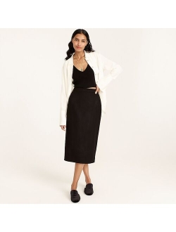 Long No. 2 Pencil skirt in double-serge wool