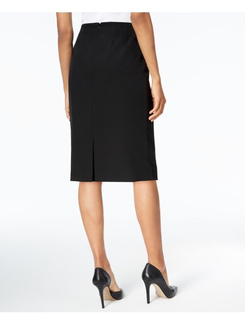 Kasper Crepe Pencil Midi Skirt