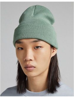 knitted beanie in sage