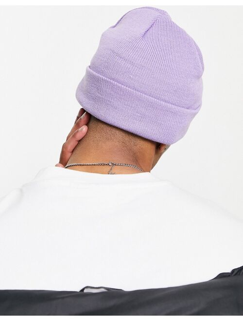 Bershka knit beanie in lilac