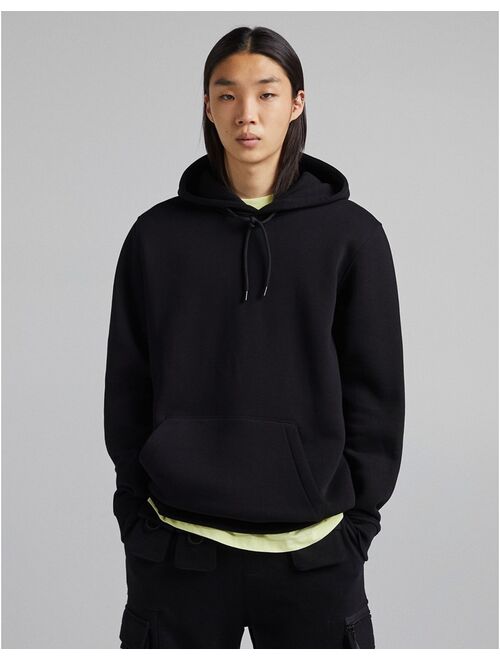 Bershka join life pocket hoodie in black