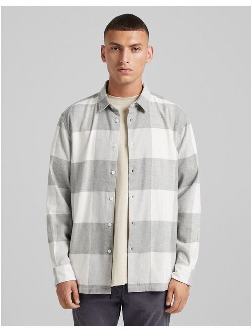 Bershka shirt in gray check