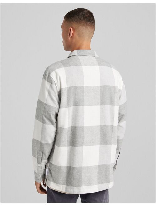 Bershka shirt in gray check