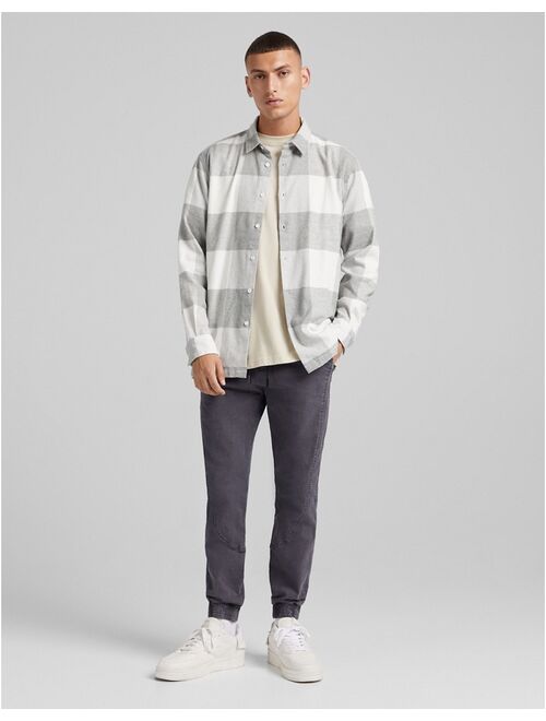 Bershka shirt in gray check