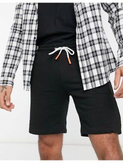 jersey shorts in black