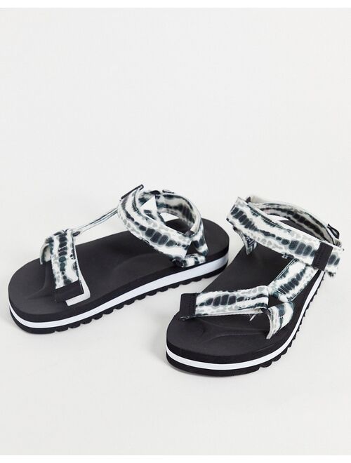 Bershka velcro sandals with tie dye print