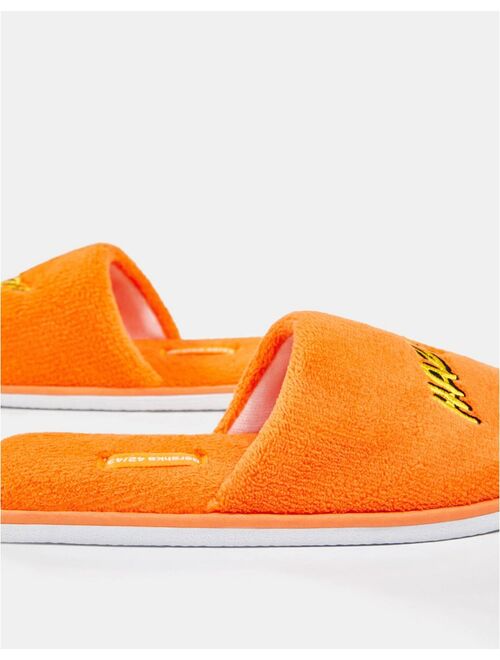 Bershka slippers in orange