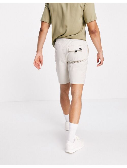 Bershka drawstring shorts in camel