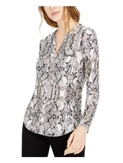 INC Animal Print Zip-Pocket Top, in Regular & Petite, Created for Macy's