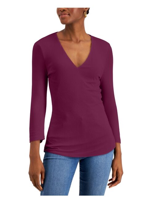 INC International Concepts Ribbed Top, Created for Macy's