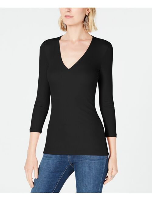 INC International Concepts Ribbed Top, Created for Macy's