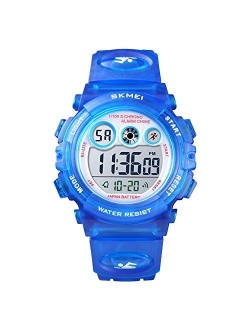 Kids Watches Digital Sport Watches for Boys Girls Outdoor Waterproof Watches with Alarm Stopwatch Military Child Wrist Watch Ages 5-10