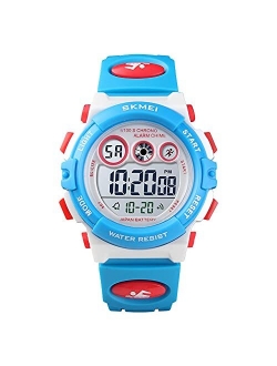 Kids Watches Digital Sport Watches for Boys Girls Outdoor Waterproof Watches with Alarm Stopwatch Military Child Wrist Watch Ages 5-10