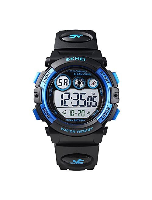 CakCity Kids Watches Digital Sport Watches for Boys Girls Outdoor Waterproof Watches with Alarm Stopwatch Military Child Wrist Watch Ages 5-10