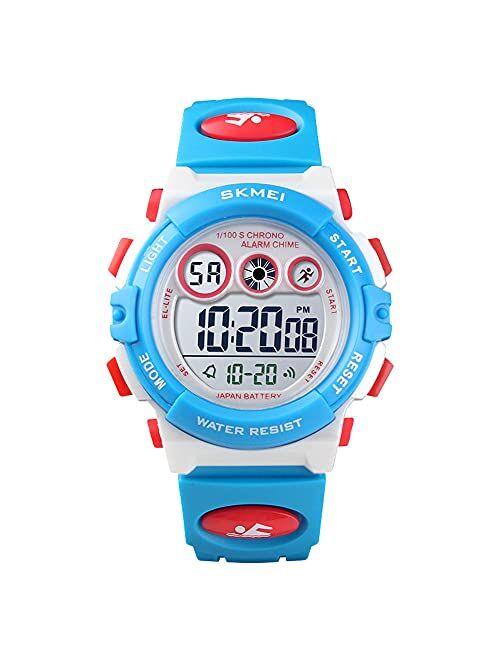 CakCity Kids Watches Digital Sport Watches for Boys Girls Outdoor Waterproof Watches with Alarm Stopwatch Military Child Wrist Watch Ages 5-10