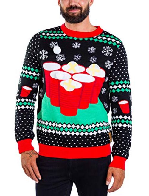 Tipsy Elves Fair Isle Ugly Christmas Sweaters for Men Featuring Winter Woodland Animals