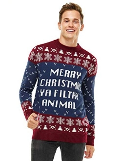 Unisex Men's Ugly Christmas Sweater Pullover HoHoHo for Home Xmas Party