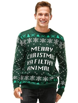 Unisex Men's Ugly Christmas Sweater Yailthy Animal Funny Naughty Merry Xmas Fairisle Pullover