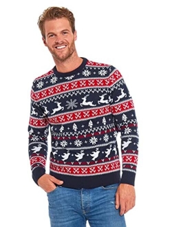 Unisex Men's Ugly Christmas Sweater Yailthy Animal Funny Naughty Merry Xmas Fairisle Pullover