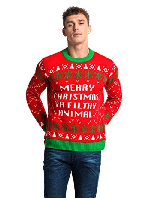 Unisex Men's Ugly Christmas Sweater Yailthy Animal Funny Naughty Merry Xmas Fairisle Pullover