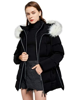 Women's Thickened Winter Bubble Down Coat Inner Vest Hooded Puffer Jacket