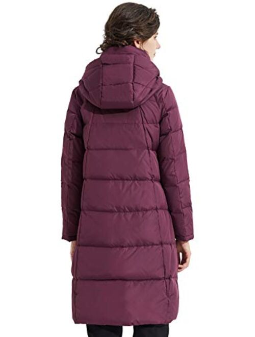 Orolay Women's Hooded Down Jacket Long Winter Coat