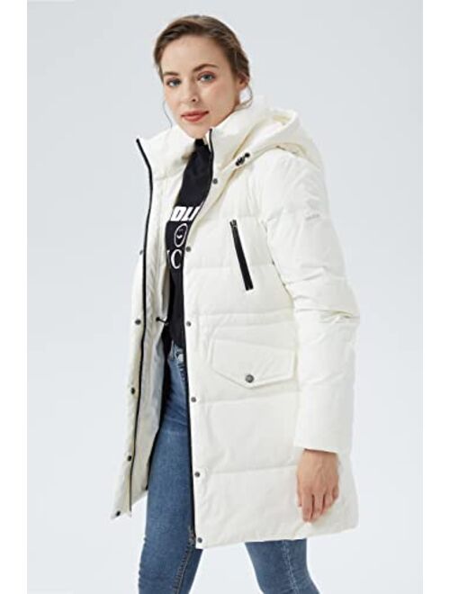 Orolay Women's Puffer Winter Down Coat Thickened Parka Jacket with Hood