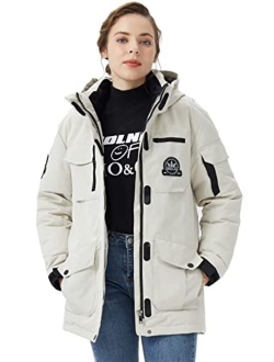 Women's Warm Parka Jacket Anorak Winter Coat with Multiple Pockets