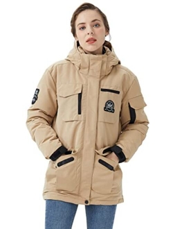 Women's Warm Parka Jacket Anorak Winter Coat with Multiple Pockets