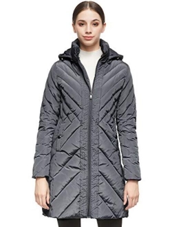 Women's Down Jacket Winter Removable Hooded Coat