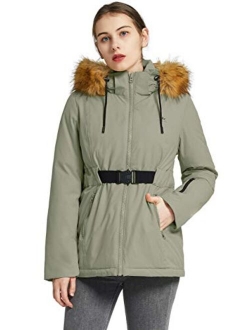 Women's Lightweight Plaid Down Coat Mid-Length Jacket with Oversize Pockets