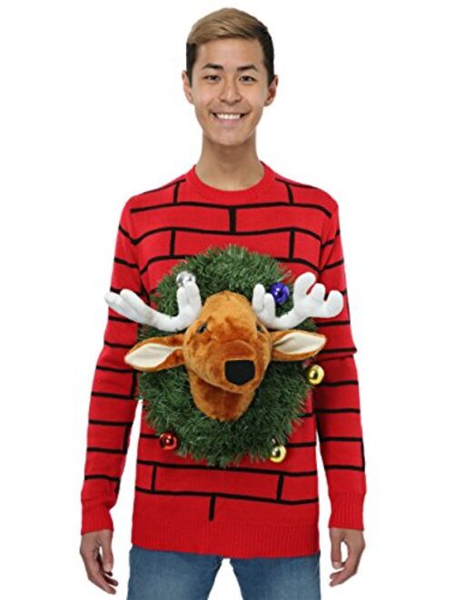 Reindeer Head Ugly Christmas Sweater