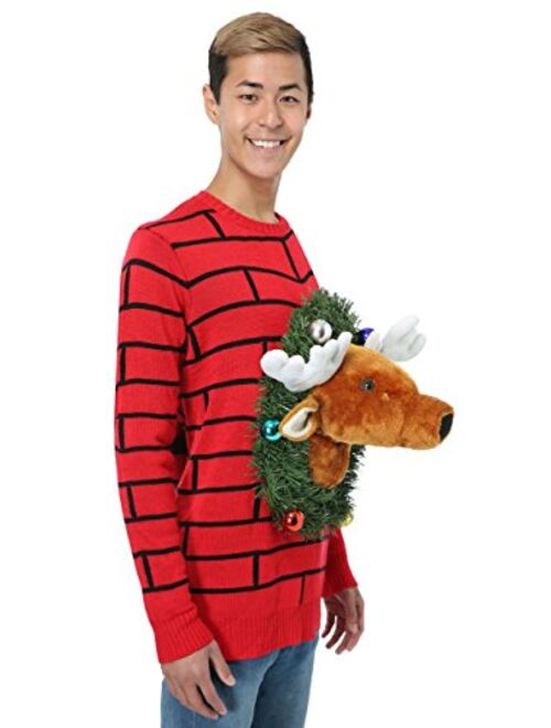 Reindeer Head Ugly Christmas Sweater