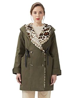 OrolayWomen'sLapelCoatFashionJacketwithHood