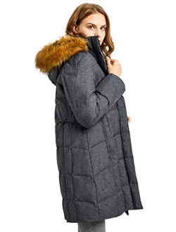 Women's Lightweight Down Coat Packable Fashion Jacket with Stand Collar