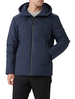 Men's Insulated Warm Hooded Puffer Down Jacket Winter Coat