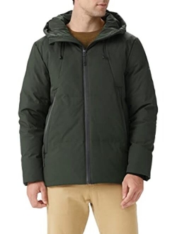 Men's Insulated Warm Hooded Puffer Down Jacket Winter Coat