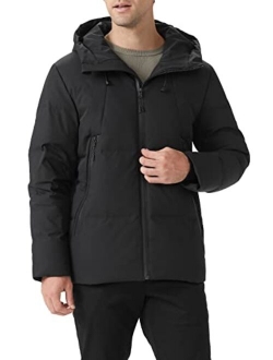 Men's Insulated Warm Hooded Puffer Down Jacket Winter Coat